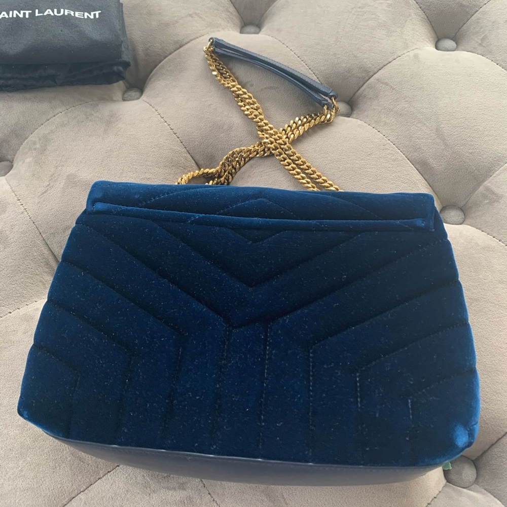 🚫⛔️SOLD🚫SAINT LAURENT Loulou quilted velvet bag - Picture 4 of 14